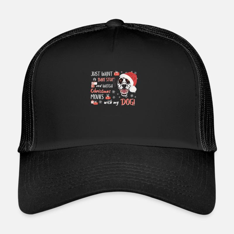 Dalmatiner Frohe Weihnachten - Trucker Cap - Schwarz/Schwarz