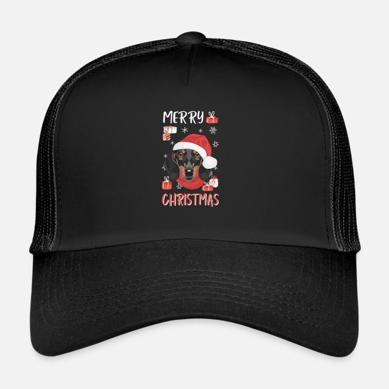 Dachshund Merry Christmas Trucker Cap