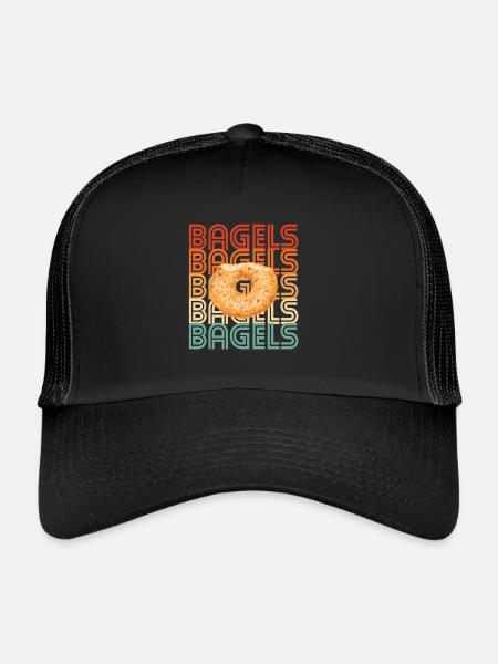 Bagel Bagels Gift - Trucker Cap - black/black - Front