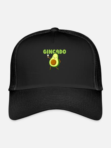 Gin Avocat - Casquette trucker  - noir/noir - Devant