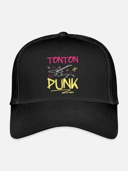 Tonton Punk Rock - Casquette trucker  - noir/noir - Devant