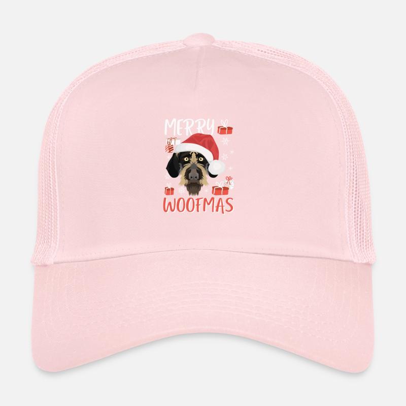 Deutsch Drahthaar Frohe Weihnachten Trucker Cap