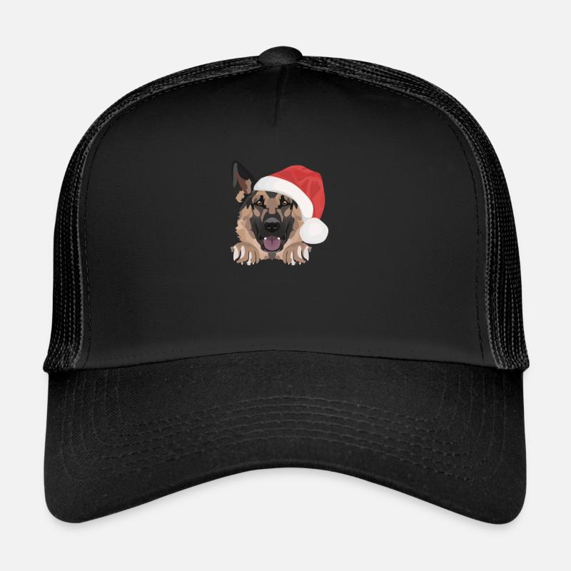 German Shepherd Merry Christmas Trucker Cap