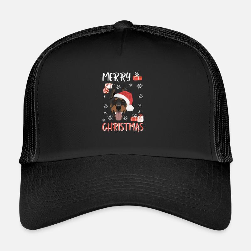 Doberman Joyeux Noël - Casquette trucker - noir/noir