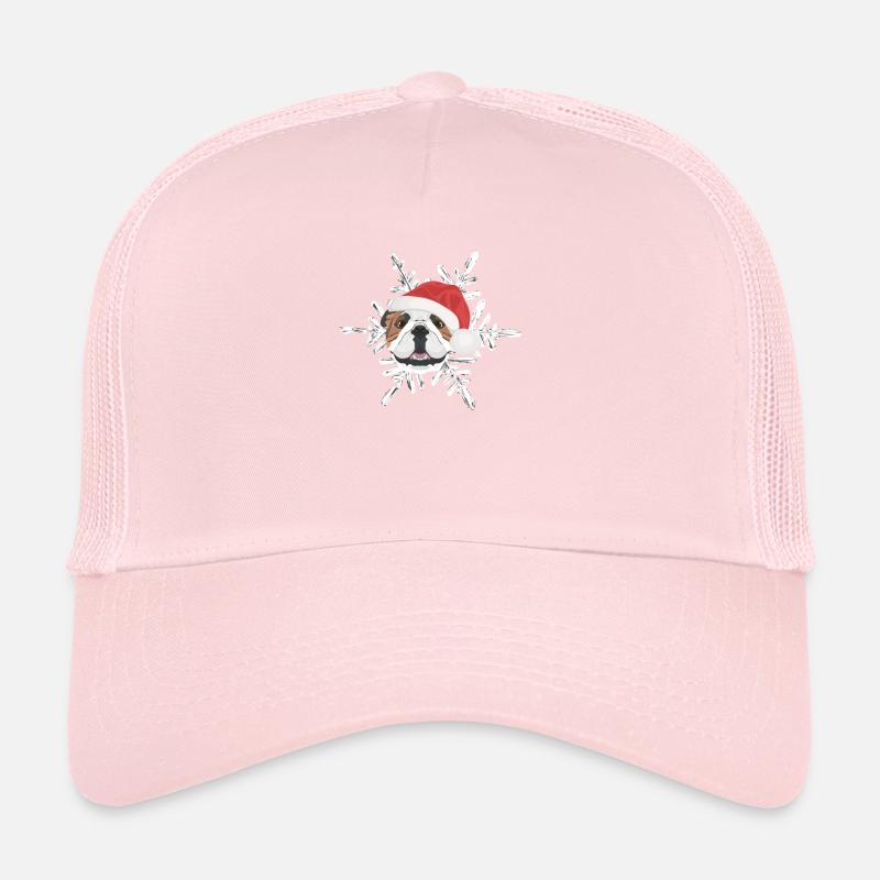 Bouledogue anglais Joyeux Noël Casquette trucker 