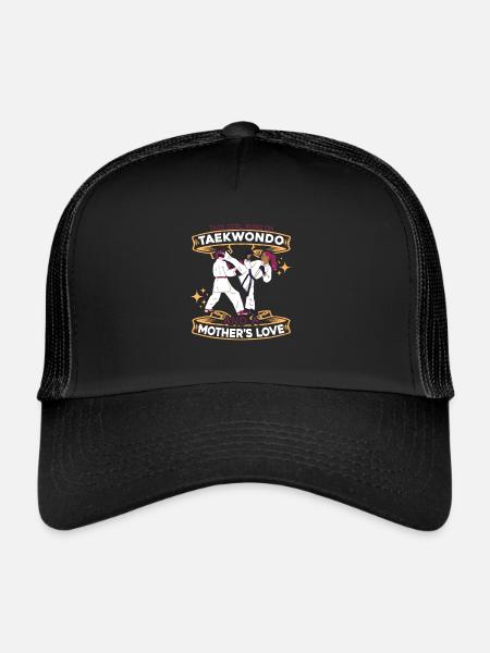 Fille de Taekwondo - Casquette trucker  - noir/noir - Devant