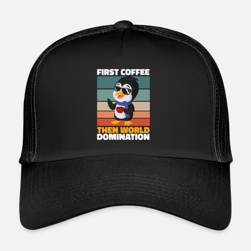 Penguin Coffee Trucker Cap