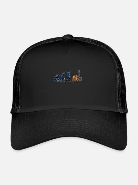 Évolution des mécaniciens d’aéronefs - Casquette trucker  - noir/noir - Devant