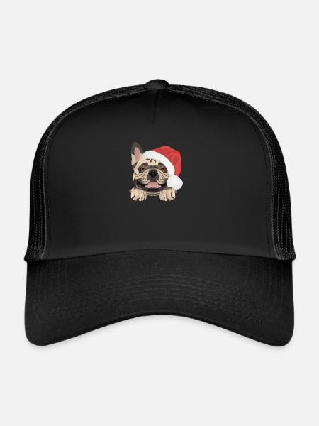 Français Bulldog Joyeux Noël - Casquette trucker  - noir/noir - Devant