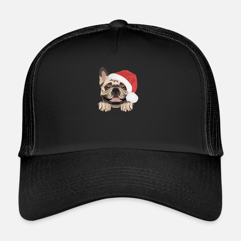 Français Bulldog Joyeux Noël Casquette trucker 