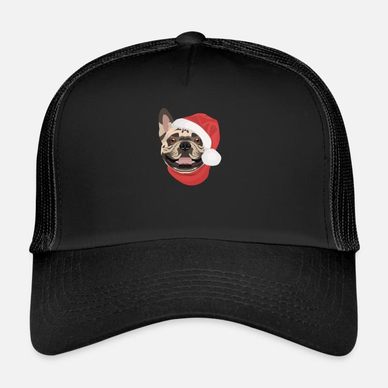 Français Bulldog Joyeux Noël Casquette trucker 