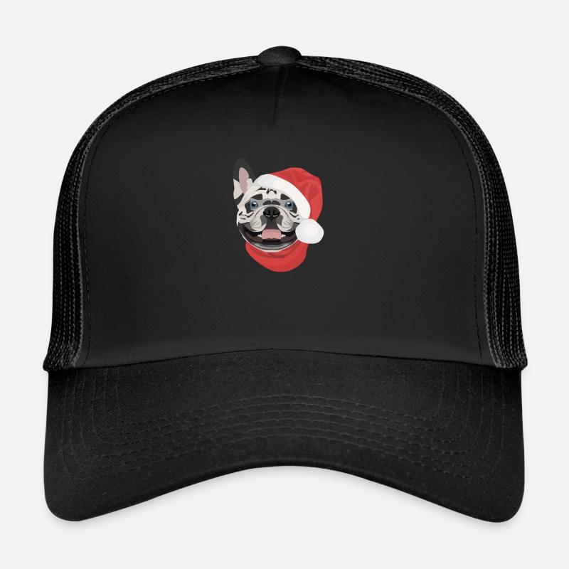 Français Bulldog Joyeux Noël Casquette trucker 