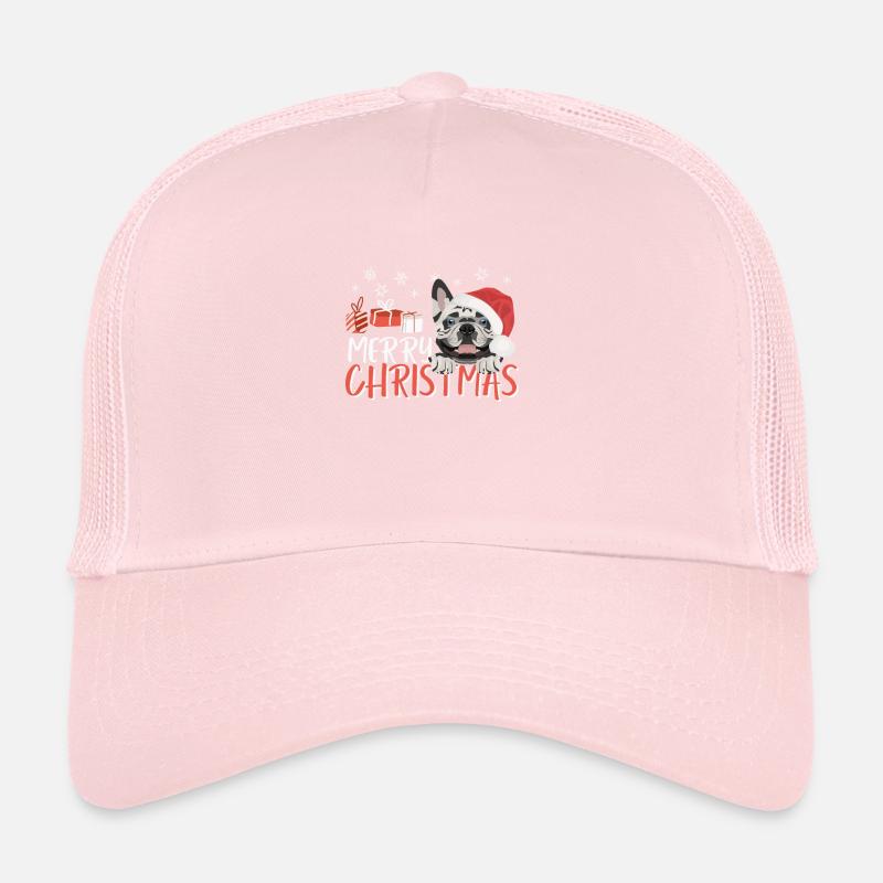Français Bulldog Joyeux Noël Casquette trucker 