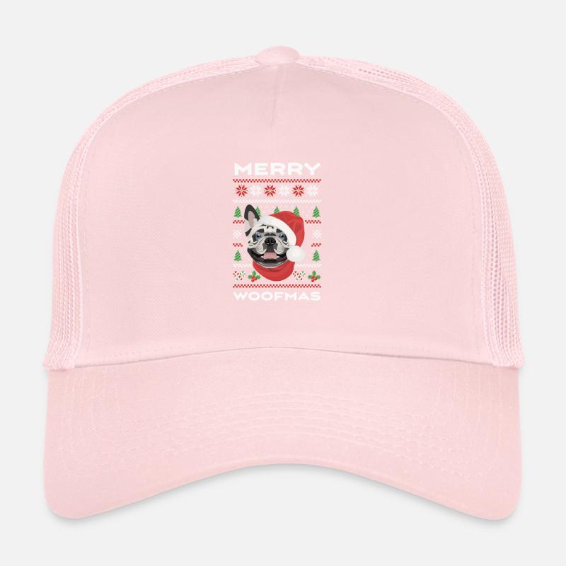 Français Bulldog Joyeux Noël Casquette trucker 