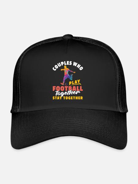 American Football Couple - Trucker Cap - black/black - Front