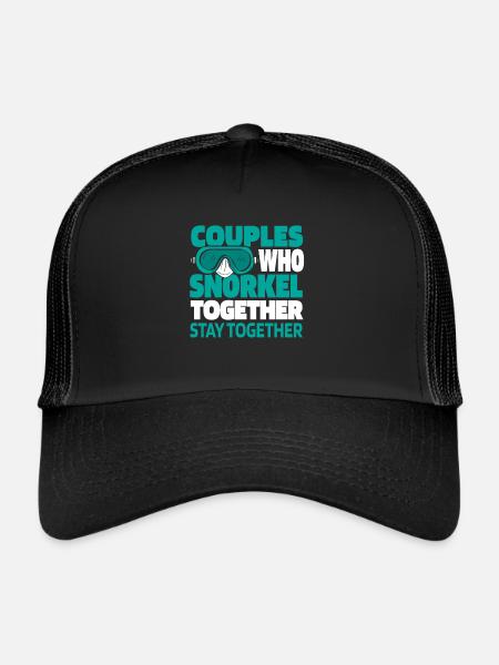 Snorkeling Couple - Trucker Cap - black/black - Front