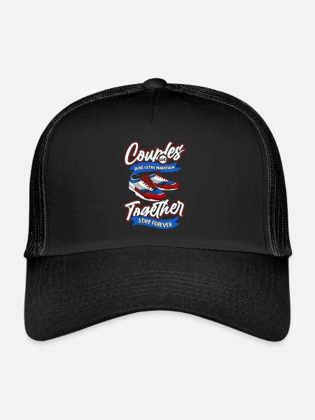 Ultramarathon Couple - Casquette trucker  - noir/noir - Devant