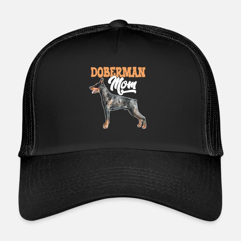 Doberman Chien Doberman Maman Casquette trucker 