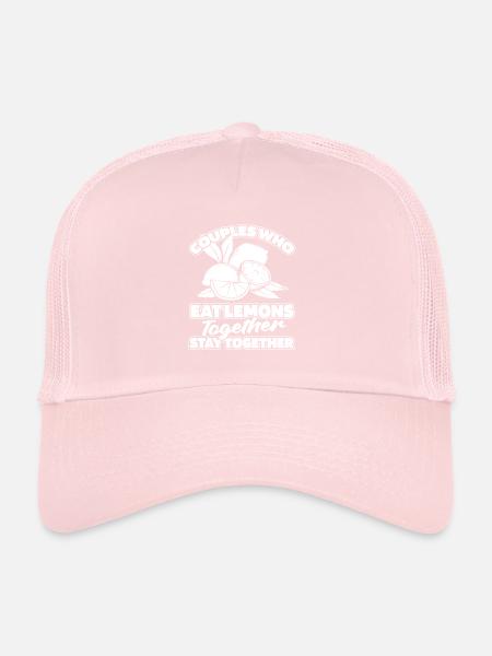 Lemon pair - Trucker Cap - pale pink - Front