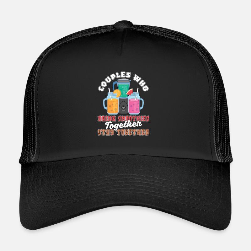 Smoothie Paar - Trucker Cap - Schwarz/Schwarz