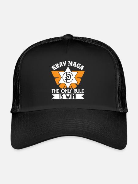 Krav Maga Apparel Israélien Self - Casquette trucker  - noir/noir - Devant