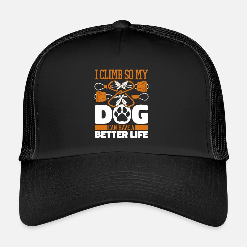 Klettern Kletterer Hund Trucker Cap
