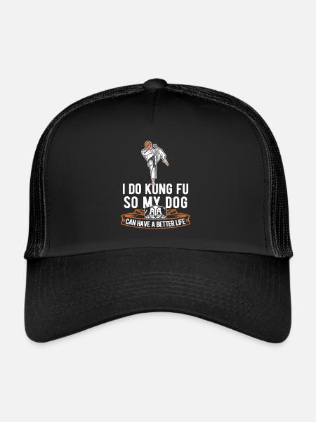 Kung Fu Dog - Trucker Cap - black/black - Front