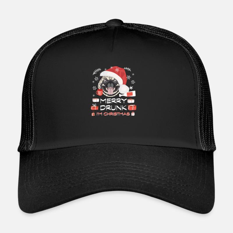 Mops Weihnachtsmarkt Trucker Cap