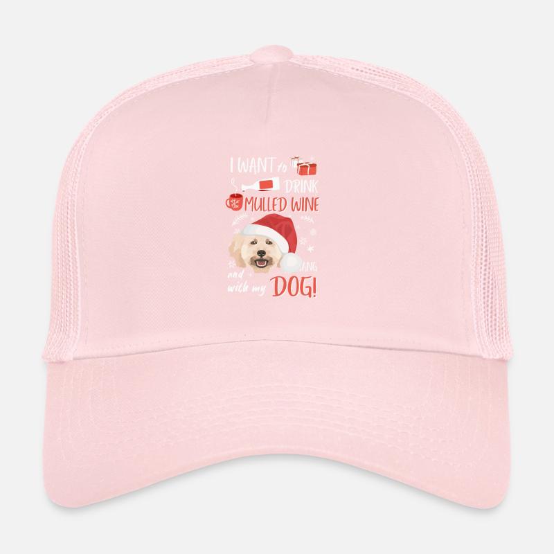 Poodle mulled wine Christmas Trucker Cap