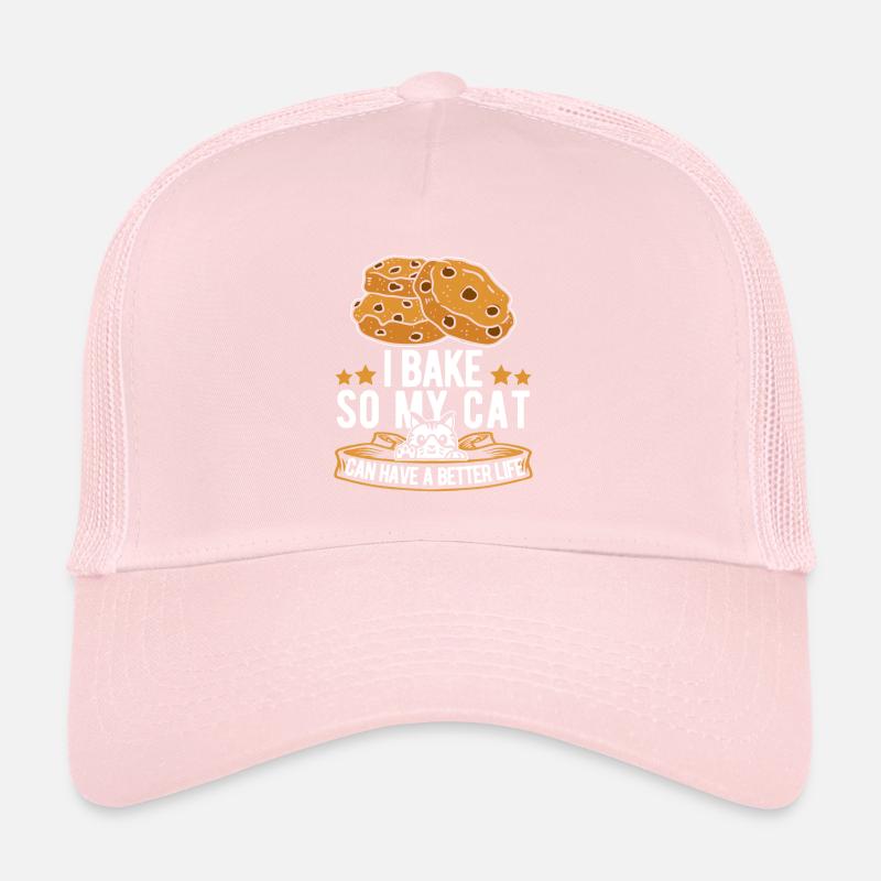 Baking Baker Bakery Cat Trucker Cap