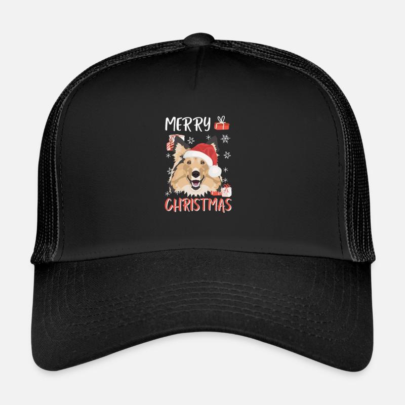 Shetland Sheepdog Joyeux Noël Casquette trucker 