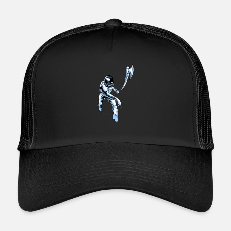Axtwerfen Axtwerfer Astronaut - Trucker Cap - Schwarz/Schwarz