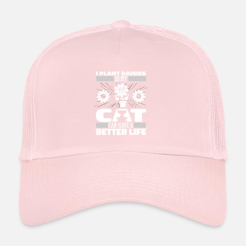 Fleur d’oie Chat marguerite Casquette trucker 