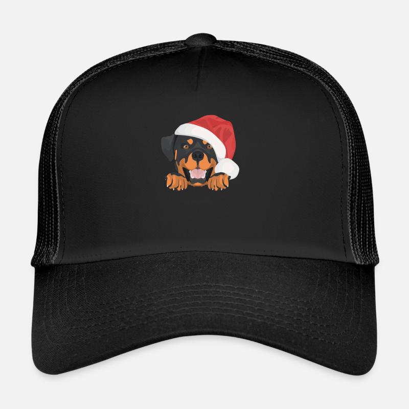 Rottweiler Merry Christmas Trucker Cap