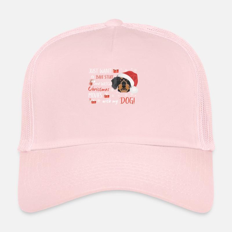Wire-haired Dachshund Merry Christmas Trucker Cap