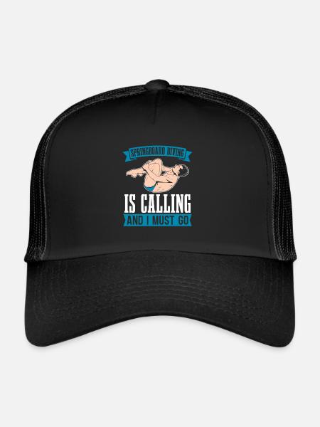 Diving Diver Sarcasm - Trucker Cap - black/black - Front