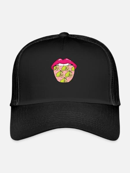 Avocado Tongue - Trucker Cap - black/black - Front
