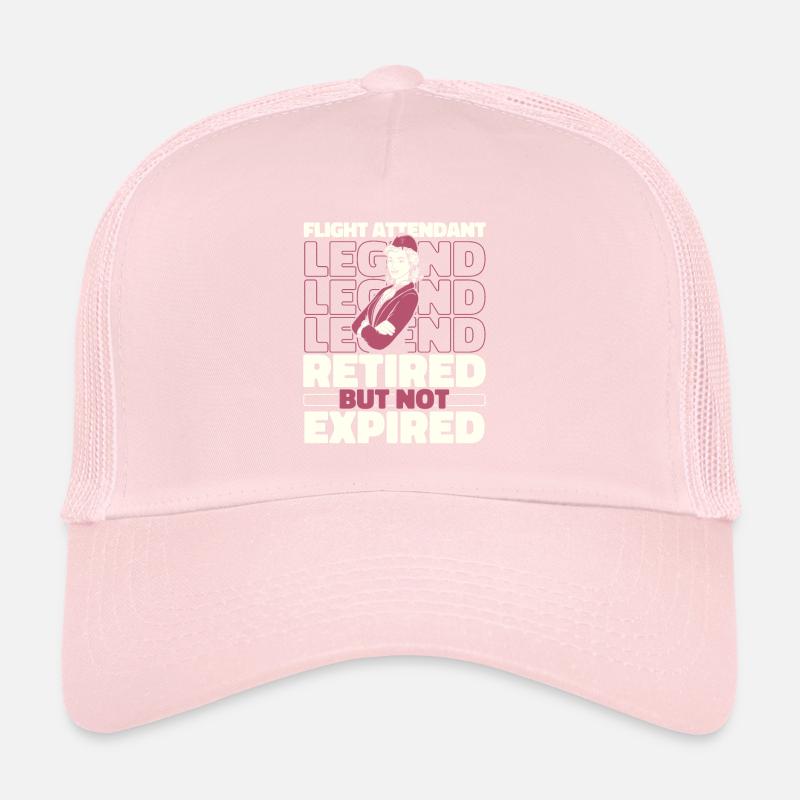 Retired flight attendant stewardess Trucker Cap