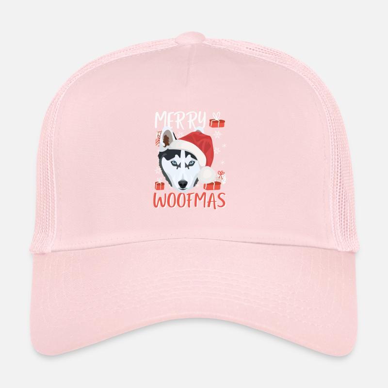 Husky Merry Christmas Trucker Cap