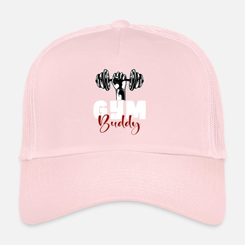 NEVER GIVE UP, GYM BUDDY Trucker Cap