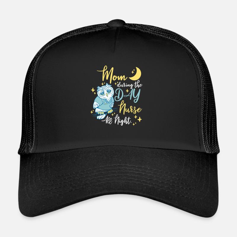 Maman infirmière - Casquette trucker - noir/noir