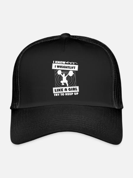 Haltérophilie Filles - Casquette trucker  - noir/noir - Devant