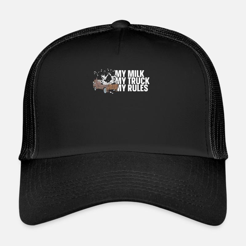 Lait de vache Drôle de wagon de lait Casquette trucker 