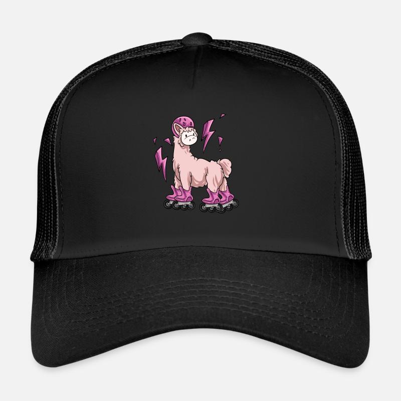 Inlineskating Inlineskater Geschenk - Trucker Cap - Schwarz/Schwarz