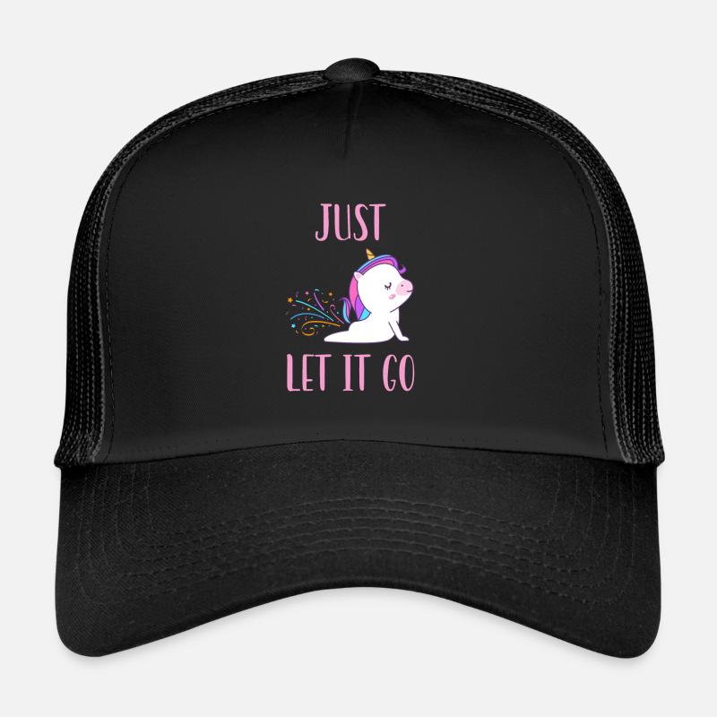 Yoga Unicorn just let it go Trucker Cap