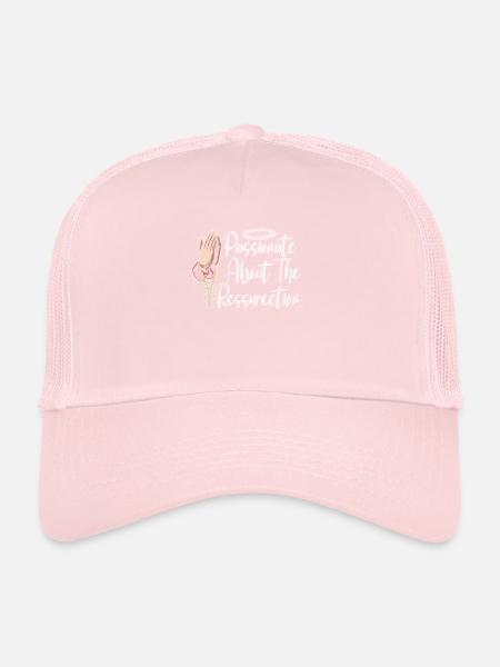 Christ Christentum Auferstehung - Trucker Cap - Hellrosa - Vorne