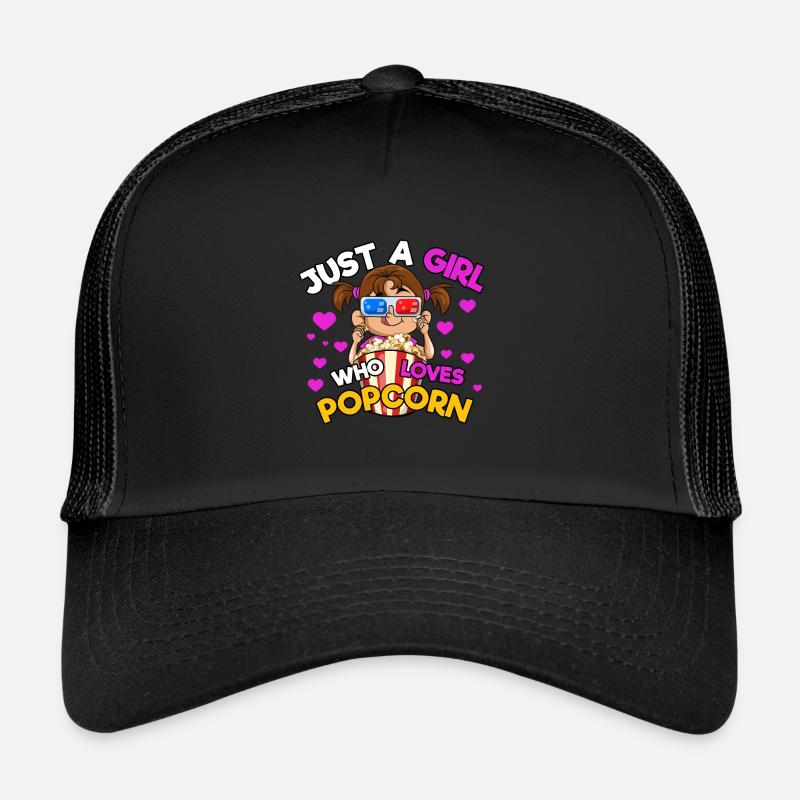 Nur ein Mädchen, das Popcorn liebt Trucker Cap
