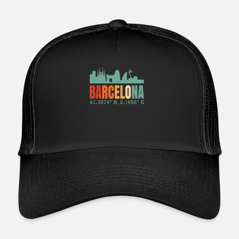 Barcelona - Trucker Cap - Schwarz/Schwarz
