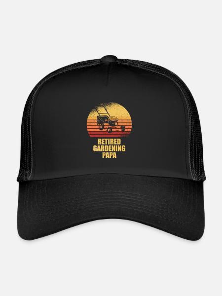 Grand-père de jardin jardinier amateur - Casquette trucker  - noir/noir - Devant