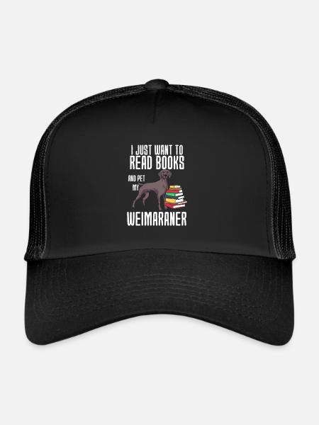 Weimaraner - Casquette trucker  - noir/noir - Devant